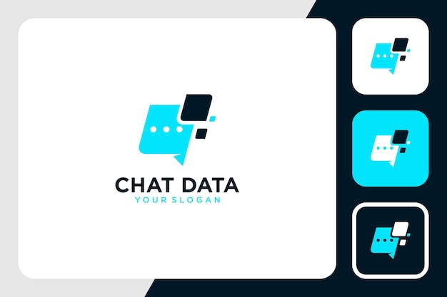 Chat-logo-design mit dateninspiration