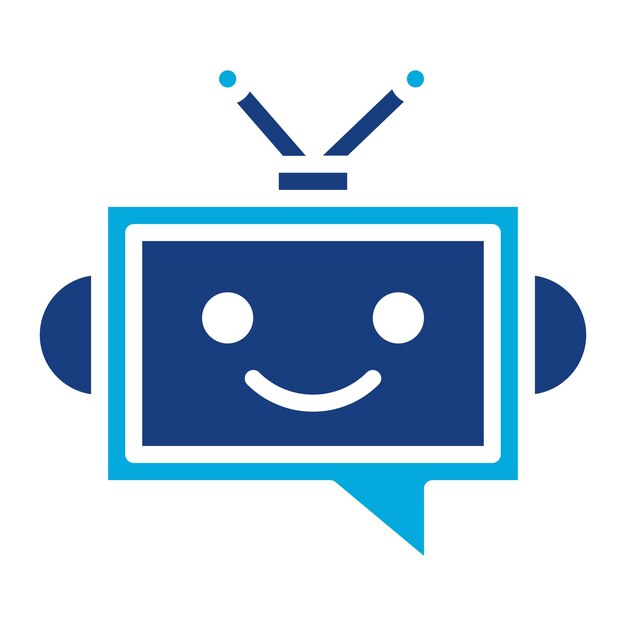 Chatbot-Icon-Vektorbild kann für Cyberpunk verwendet werden