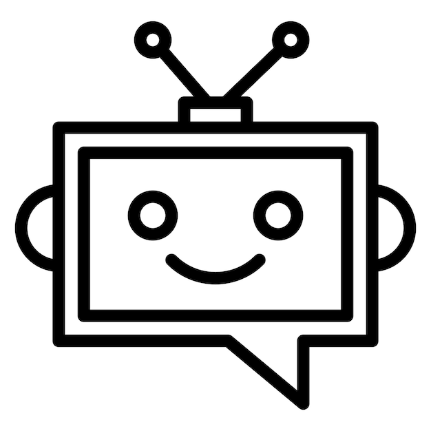 Chatbot-Icon-Vektorbild kann für Cyberpunk verwendet werden