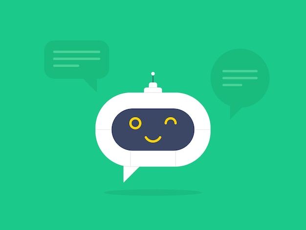 Chatbot sprechende KI-Gesprächsvektorillustration