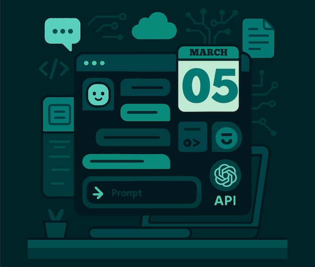 chatgpt based vector illustration march