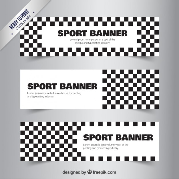 Checkered sport banner