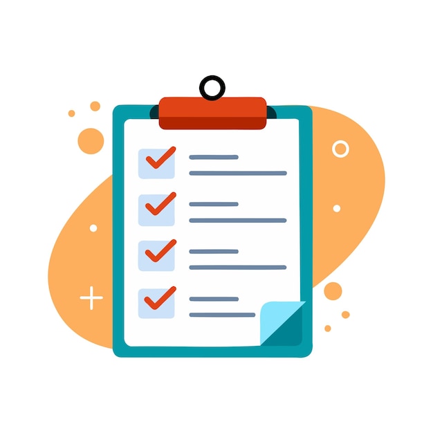 Checkliste-Konzeptillustration für Aufgabenmanagement und Produktivität