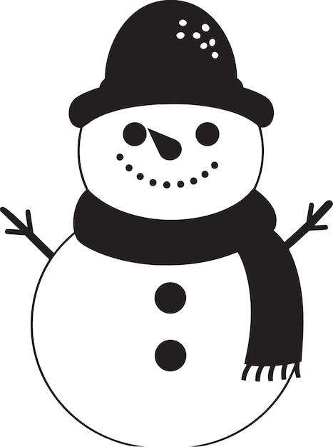 Vektor cheerful frosty fun black vector icon snowy whimsical charm schöne logo-design