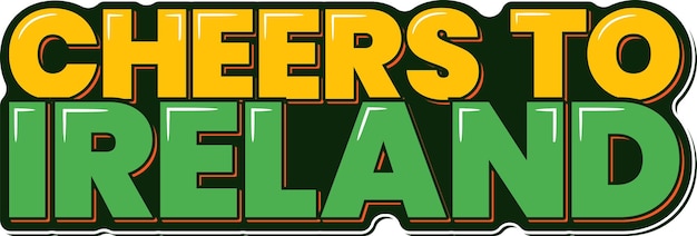 Vektor cheers irland schriftdesign