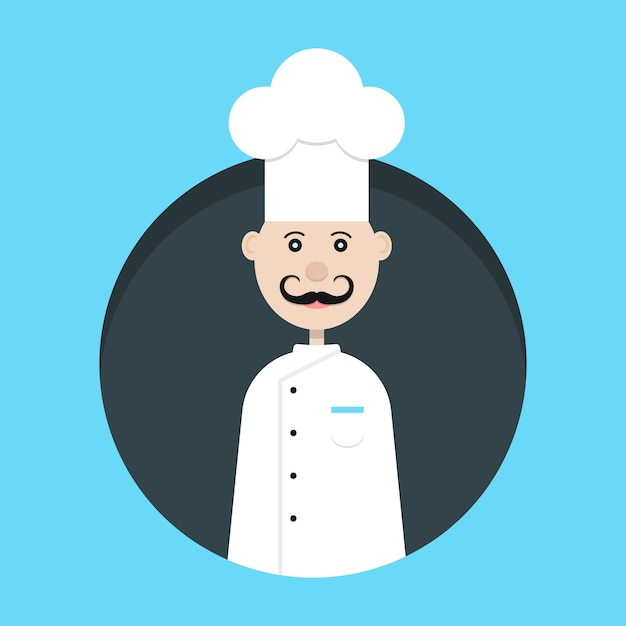 Chef avatar im dunklen kreis