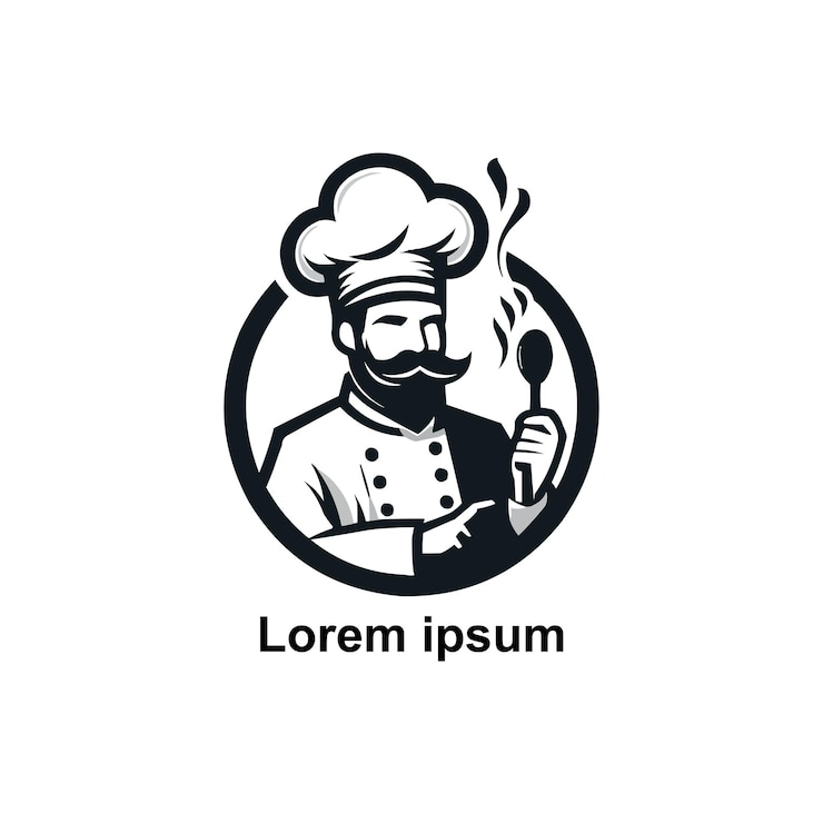 Vektor chef-logo-design für ihre marke
