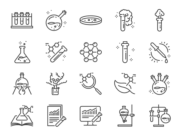 Vektor chemielabor-icon-set.