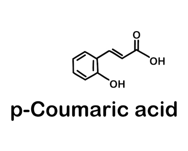 Chemische struktur von p-cumarsäure.