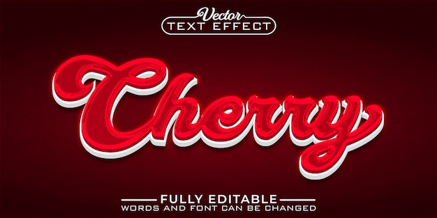 Cherry editierbare texteffektvorlage