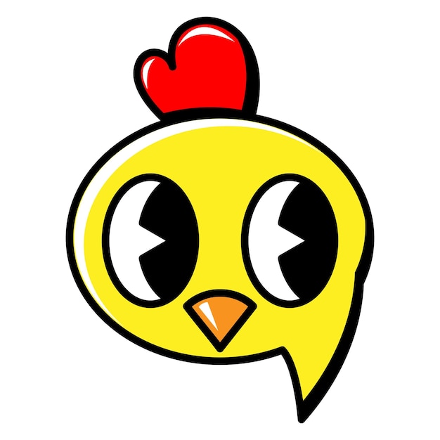 Chick-Chat-Logo im Vintage-Stil