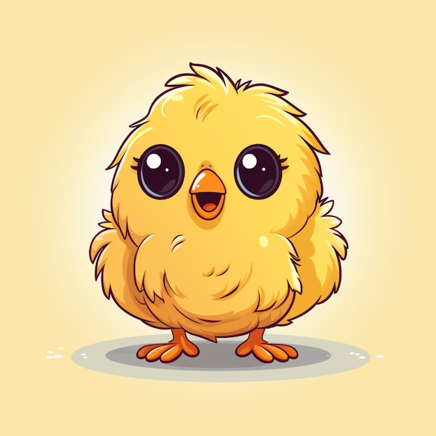 Vektor chick-clipart-zeichentrickfilmvektor