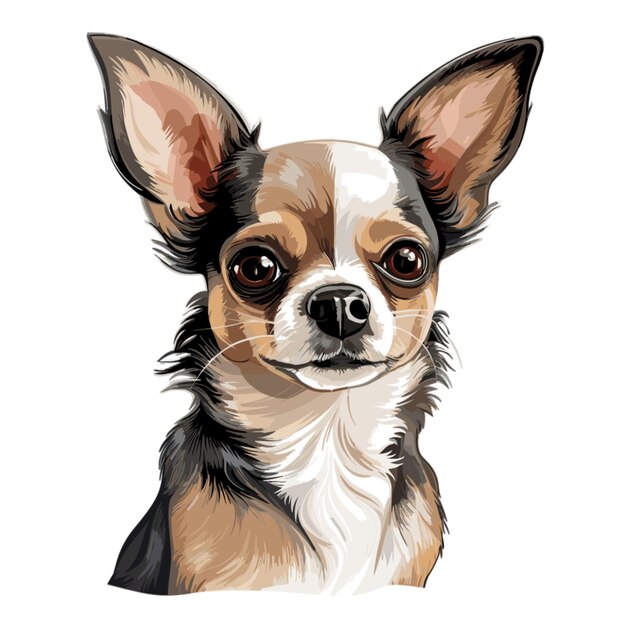 Chihuahua-vektor auf weißem hintergrund