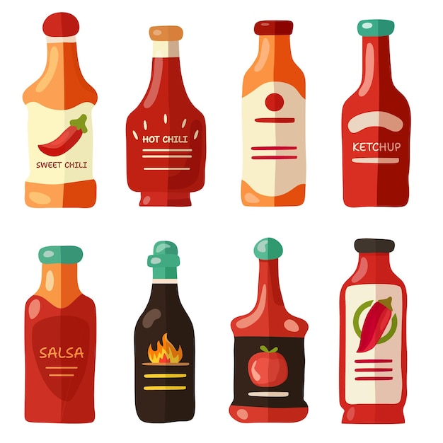 Chili-ketchup-saucen-set