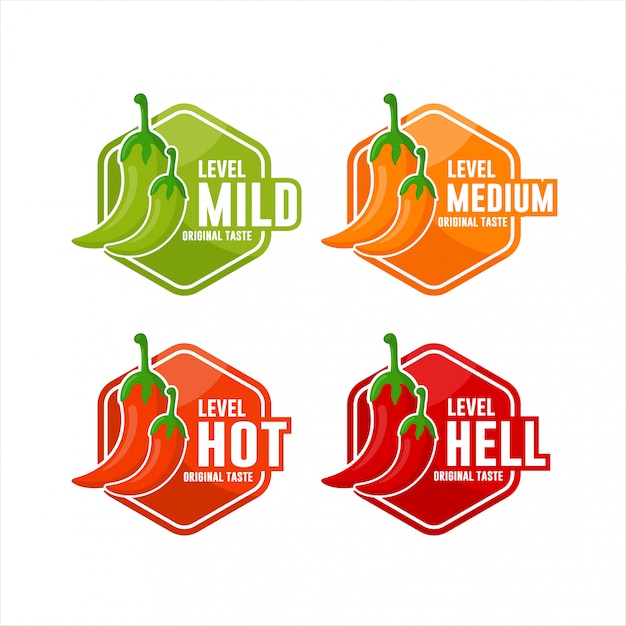 Chili Peppers Level Design Logo Sammlung