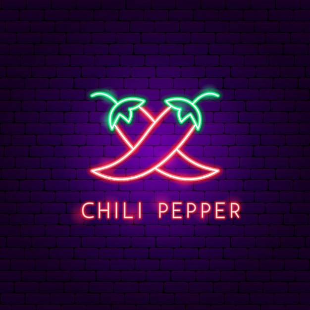 Chili-Pfeffer-Neon-Label