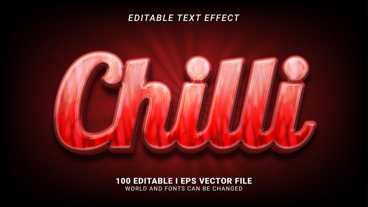 Vektor chili-text-effekt