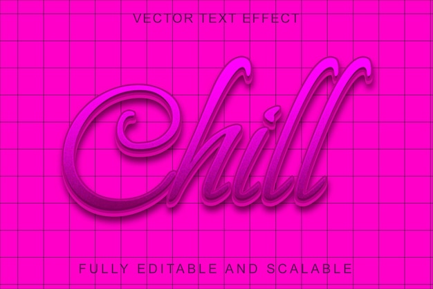 Vektor chill 3d-text-effekt