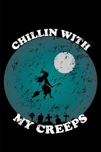 Chillin mit meinem grusel-halloween-t-shirt