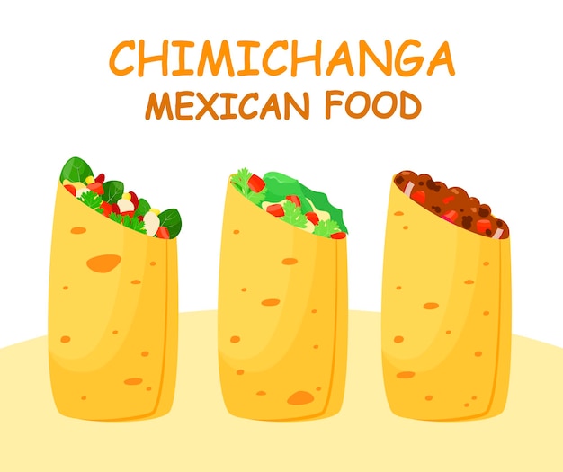 Chimichanga. mexikanische küche.