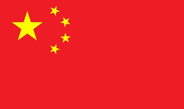 China-flagge einfache illustration für unabhängigkeitstag oder wahlen