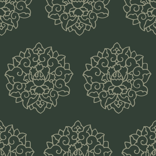 China lotus maskottchen vektor abstraktes nahtloses muster vintage art-deco-textur ideal für grußkarten oder hintergrundvorlagendesign