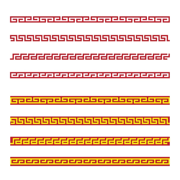 Chinesische Grenze Vektor-Illustration Design-Vorlage