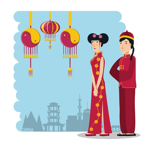 chinesische Kultur Menschen Zeichen