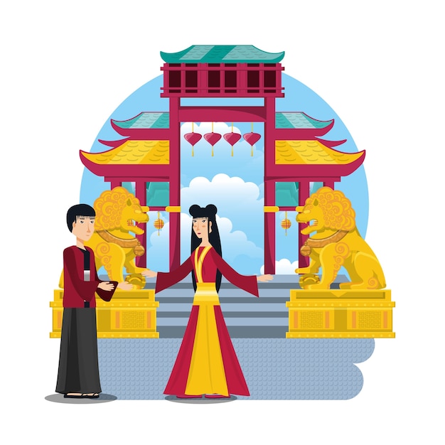 chinesische Kulturarchitekturikonen