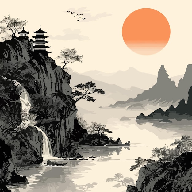Chinesische landschaftsmalerei