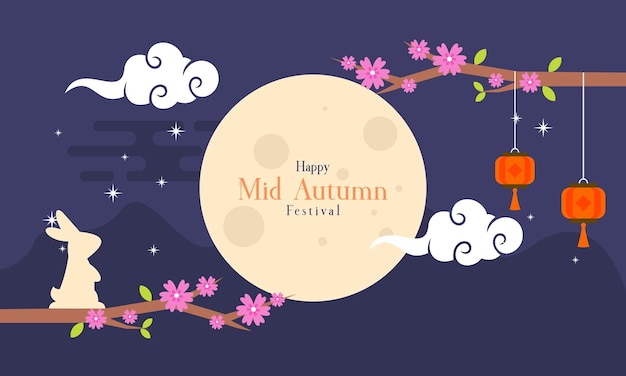 Chinesische Mid Autumn Festival Hintergrund Vektor