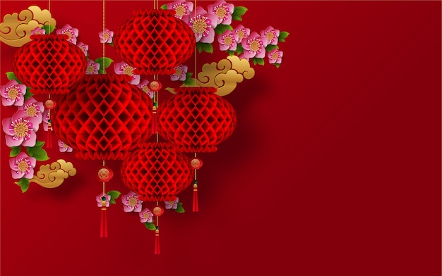 Chinesische orientalische Hochzeitseinladung, Menükartenvorlagen mit schönem gemustertem Papierhintergrund.