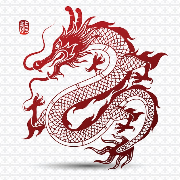 Chinesischer drache-vektor