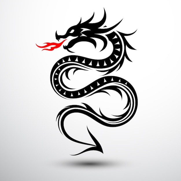 Vektor chinesisches drachensymbol4