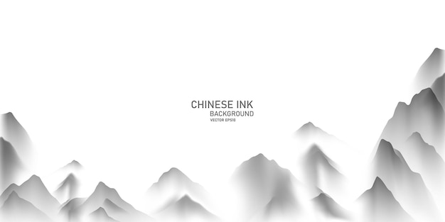 Chinesisches Neujahr 2022 chinesische Tuschemalerei Schöne hohe Berge mit modernem Design.