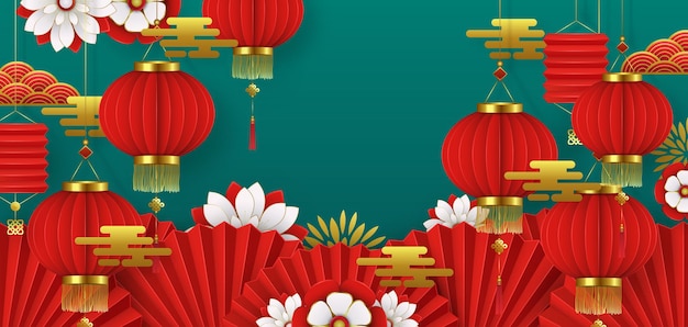 Chinesisches neujahrsbanner-design