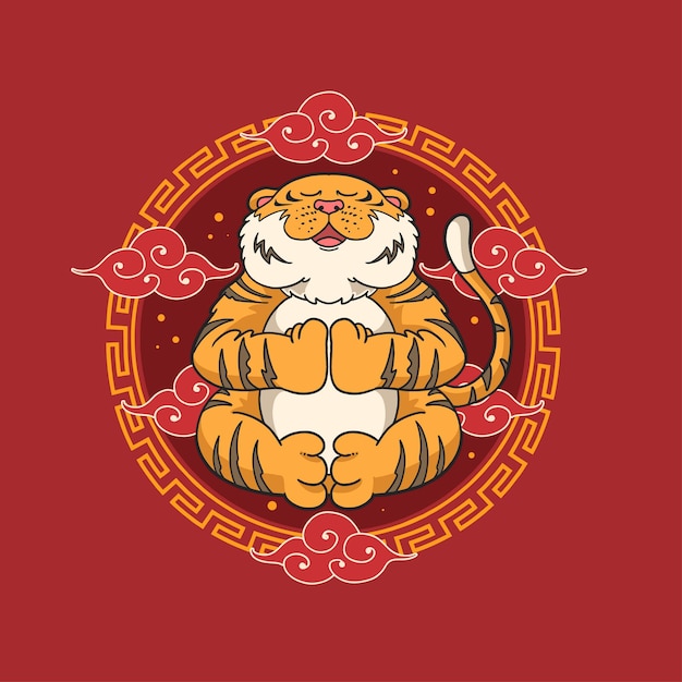 Chinesisches neujahrsfest des tigers