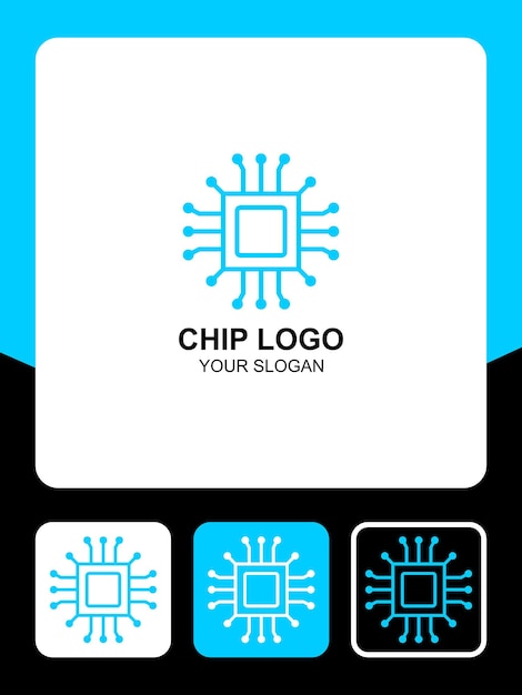 Vektor chip-logo-design und symbole