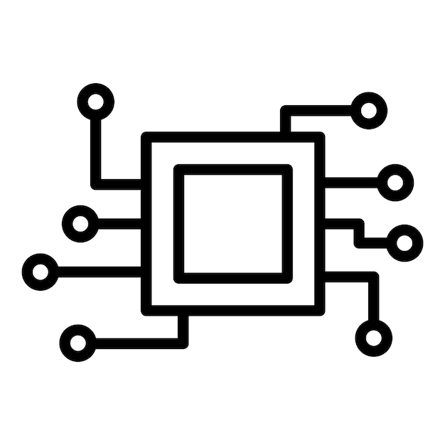 Vektor chip-zeichen-vektor-glyph-symbol