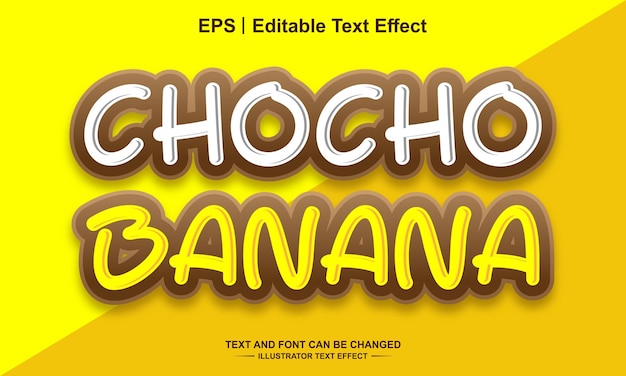 Chocho banane bearbeitbarer texteffekt