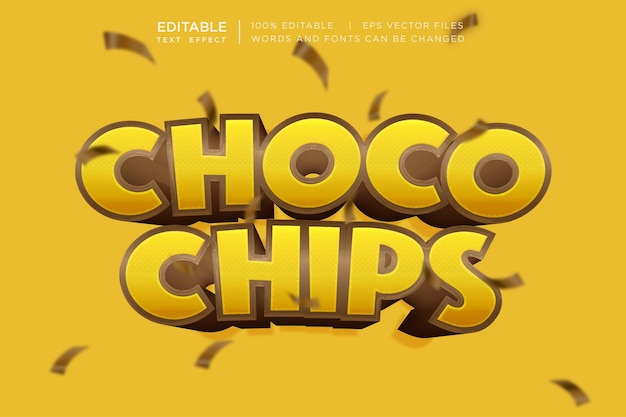 Choco-chips bearbeitbarer texteffekt