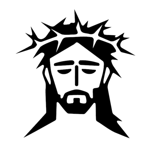 Christliche religiöse figur jesus christus mit dornenkrone