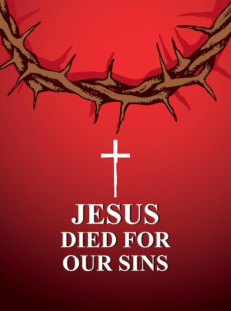 Christliches Poster mit Dornenkrone