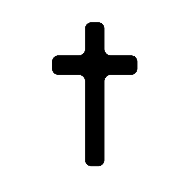 Christliches schwarzes Kreuz