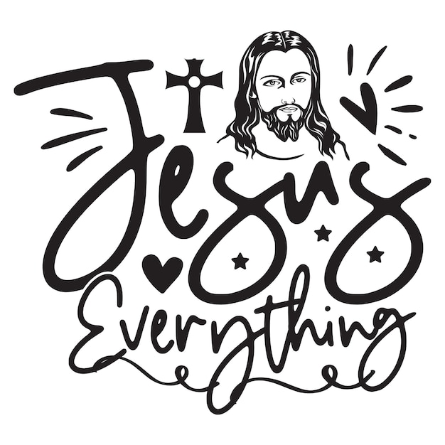 Christliches t-shirt und svg-design jesus svg zitiert t-shirt-design motivations-inspirations-design