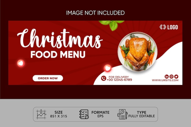 Christmas Food Sale Facebook-Cover-Design