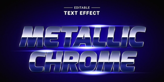 Chrom-metallischer texteffekt