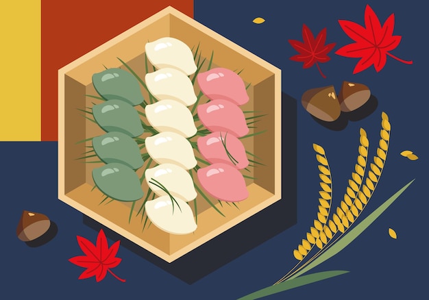 Chuseok-illustration von korea