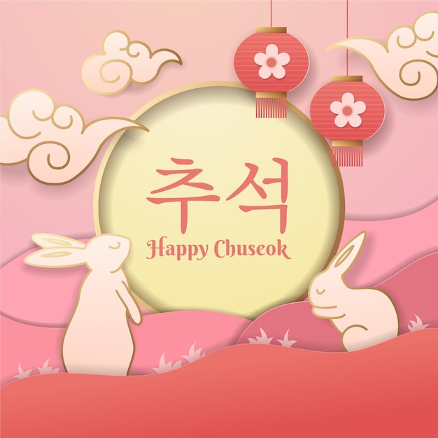 Chuseok im Papierstil