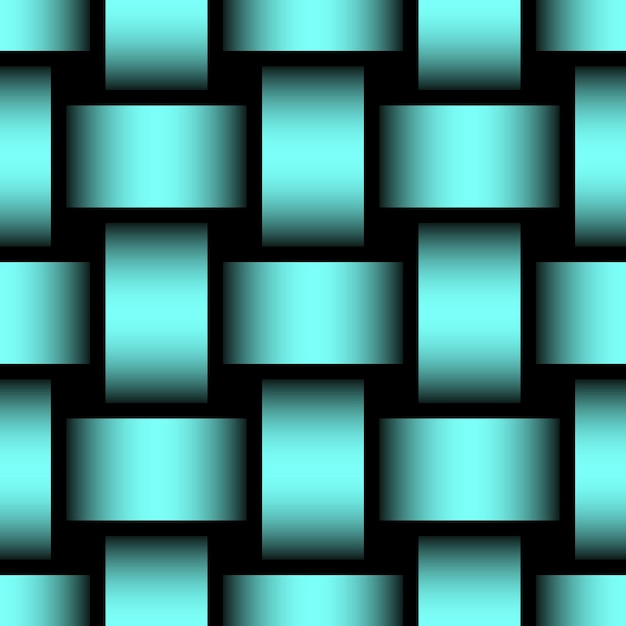 Cian-Gradient geometrische 3D-Textur abstrakte Webvektor nahtloses Muster